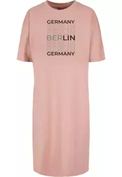 Платье-рубашка Merchcode " Merchcode Women's Ladies Berlin Organic Oversized Slit Tee Dress" (1 шт.), цвет Duskrose
