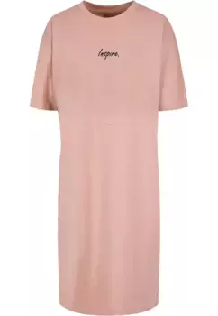 Платье-рубашка Merchcode " Merchcode Women's Ladies Inspire Oversized Slit Tee Dress" (1 шт.), цвет Duskrose