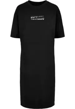Платье-рубашка Merchcode " Merchcode Women's Ladies Reckless Oversized Slit Dress" (1 шт.), черный
