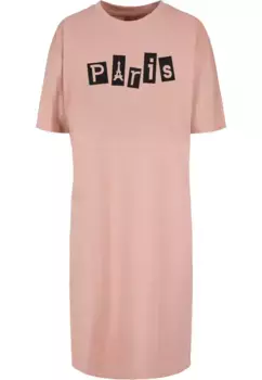 Платье-рубашка Merchcode " Merchcode Women's Ladies Paris Organic Oversized Slit Dress Tee Dress" (1 шт.), цвет Duskrose