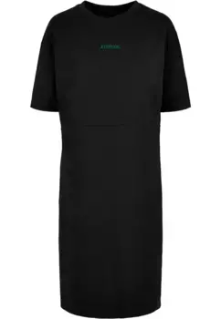 Платье-рубашка Merchcode " Merchcode Women's Ladies Attitude Oversized Slit Tee Dress" (1 шт.), черный