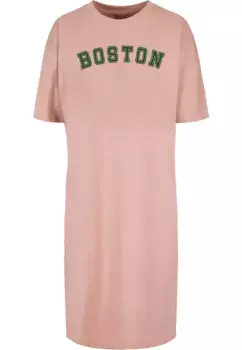 Платье-рубашка Merchcode " Merchcode Women's Ladies Boston Organic Oversized Slit Tee Dress" (1 шт.), цвет Duskrose
