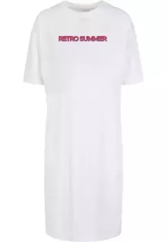 Платье-рубашка Merchcode " Merchcode Women's Ladies Summer - Платье с разрезом в стиле ретро " (1 шт.), белый