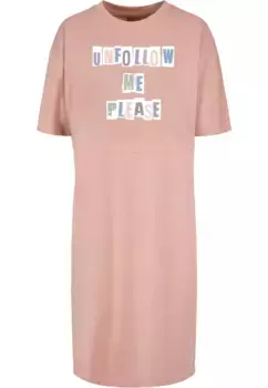 Платье-рубашка Merchcode " Merchcode Women's Ladies Please Organic Oversized Dress Tee Dress" (1 шт.), цвет Duskrose
