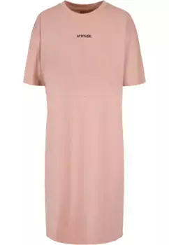 Платье-рубашка Merchcode " Merchcode Women's Ladies Attitude Oversized Slit Tee Dress" (1 шт.), цвет Duskrose
