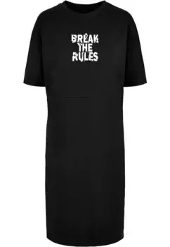 Платье-рубашка Merchcode "Женское женское платье с разрезом Merchcode Break The Rules 2" (1 шт.), черный