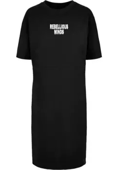 Платье-рубашка Merchcode "Женское женское платье с разрезом Merchcode Rebellious Minds (1 шт.), черный