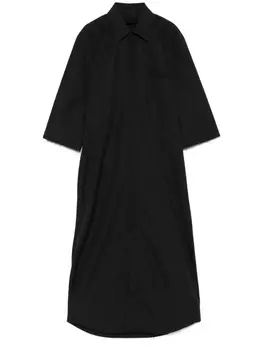 Платье-рубашка миди ALAINPAUL с рукавами три четверти, черный