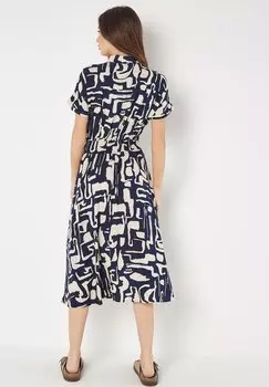 Платье-рубашка MIDI Apricot, темно-синий