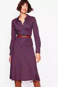 Платье рубашка миди из джерси Laura Boden, розовый