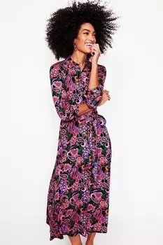 Платье рубашка миди из джерси Marcia Boden, синий