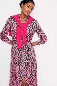 Платье рубашка миди из джерси Marcia Boden, розовый