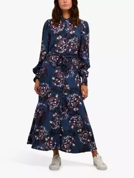 Платье-рубашка миди KAFFE Ninna с цветочным принтом