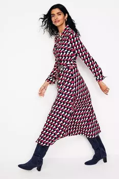 Платье рубашка миди Кейт Boden, красный