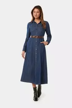 Платье рубашка миди Lexi Forever New, синий