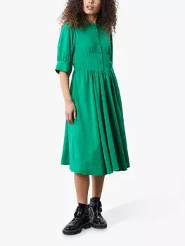 Платье-рубашка миди Lollys Laundry Boston, зеленое