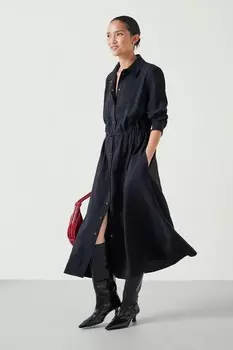 Платье рубашка миди Martina Hush, черный