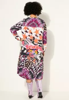 Платье-рубашка MIDI MIX OF PRINTED PATTERNS NECKLINE Angel of Style, белый