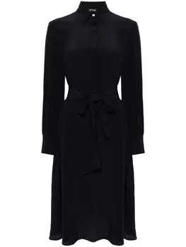 Платье-рубашка миди на пуговицах Kiton, синий