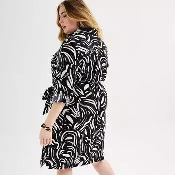 Платье-рубашка миди размера плюс Nine West Nine West