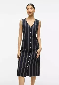 Платье-рубашка MIDI RMELLOSES VILA, темно-синий