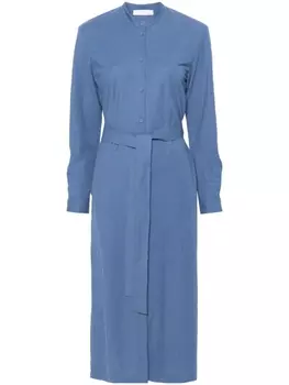 Платье-рубашка миди с поясом Harris Wharf London, синий