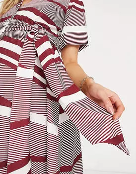 Платье-рубашка миди с поясом и поясом ASOS DESIGN Maternity