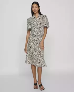 Платье-рубашка миди Vila, цвет Nude