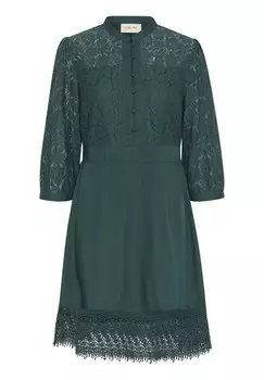 Платье-рубашка MILLA KASPIS 3/4 Cream, темно-зеленый
