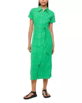 Платье-рубашка Millie с фактурной тканью Whistles, зеленый