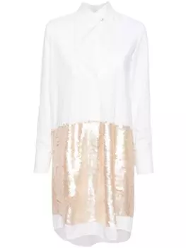 Платье-рубашка мини Ela с пайетками V:PM ATELIER, желтый