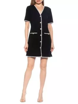 Платье-рубашка мини из крепа Jaiya Alexia Admor, черный