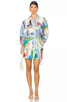 Платье-Рубашка мини надя Alemais, мультиколор