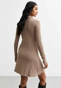 Платье-рубашка MINI New Look, коричневый