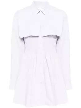 Платье-рубашка мини со сборками Alexander Wang, белый