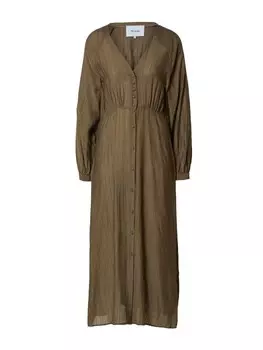 Платье-рубашка minus Nabia, оливковый