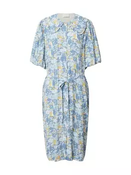 Платье-рубашка Minus SARANA, дымчато-синий/голубой