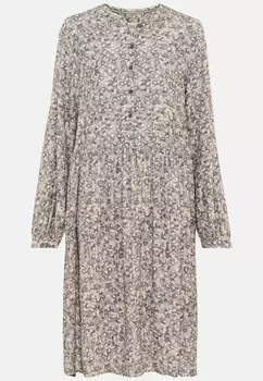 Платье-рубашка MIT ALLOVER-PRINT camel active, хаки