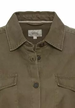 Платье-рубашка MIT BINDEGRTEL camel active, темно-зеленый