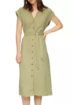 Платье-рубашка MIT BINDEGRTEL QS, зеленый