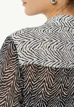 Платье-рубашка MIT KRAGEN UND BINDEBAND comma, черный