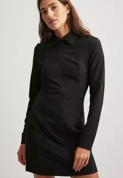 Платье-рубашка MIT REISSVERSCHLUSS NA-KD, черный