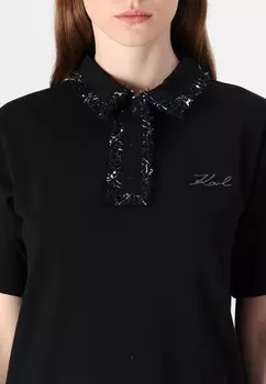 Платье-рубашка MIX DRESS KARL LAGERFELD, черный