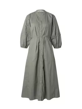 Платье-рубашка MSCH COPENHAGEN Jeovana Petronia, хаки