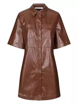 Платье-рубашка Myla с короткими рукавами SAMSOE SAMSOE, коричневый