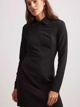 Платье рубашка NA-KD Shirt Dress, черный