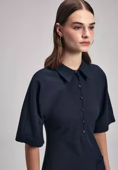 Платье-рубашка на талии adL, темно-синий