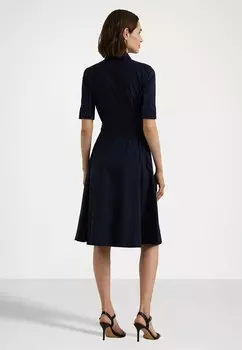 Платье-рубашка на талии BELTED COTTON BLEND SHIRTDRESS Ralph Lauren, синий