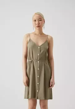 Платье-рубашка на талии ONLNOVA LIFE VIS STRAP BUTTON DRESS ONLY, хаки