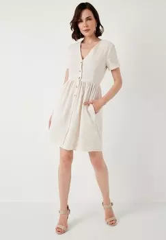 Платье-рубашка на талии REGULAR FIT LELA, цвет Stone